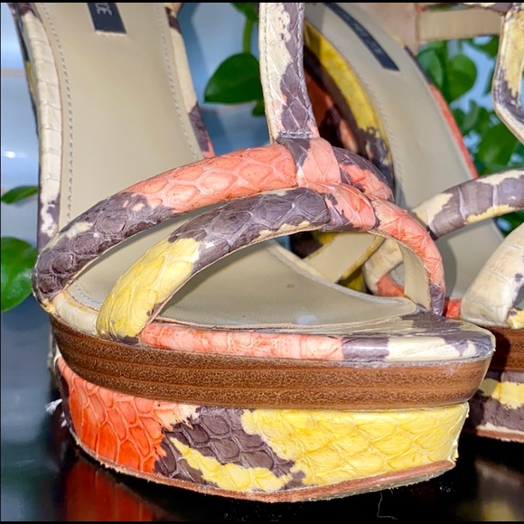 Rachel Zoe Snakeskin Wedges - Picture 3 of 13